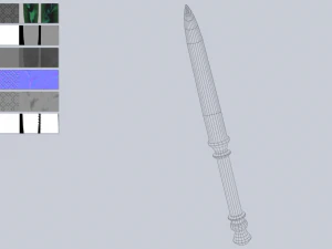 Kristallklinge 3D Modell