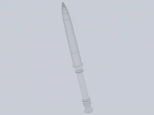 Kristallklinge 3D Modell