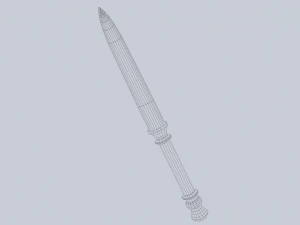 Kristallklinge 3D Modell