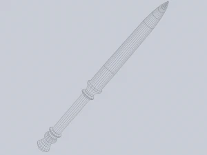 Kristallklinge 3D Modell