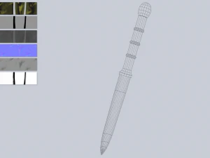 Kristallklinge 3D Modell