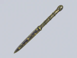 Kristallklinge 3D Modell