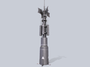Scifi radar 3D-Modell