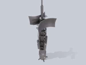 Scifi radar 3D-Modell