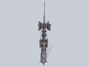 Scifi radar 3D-Modell