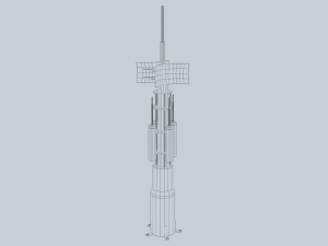 Scifi radar 3D-Modell