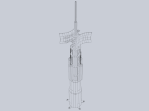 Scifi radar 3D-Modell