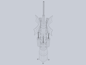 Scifi radar 3D-Modell