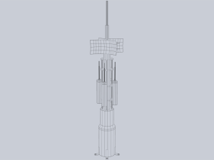 Scifi radar 3D-Modell