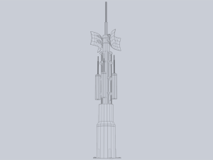 Scifi radar 3D-Modell