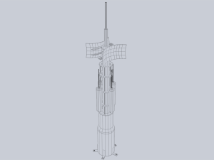 Scifi radar 3D-Modell