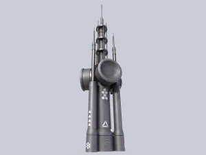 Radar de fic&ccedil;&atilde;o cient&iacute;fica Modelo 3D