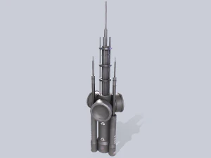 Radar de fic&ccedil;&atilde;o cient&iacute;fica Modelo 3D