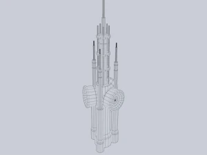 Radar de fic&ccedil;&atilde;o cient&iacute;fica Modelo 3D