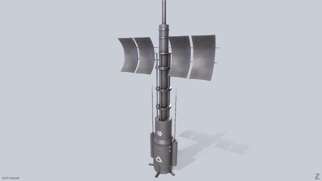 Scifi radar Modelo 3D .c4d .max .obj .3ds .fbx .stl .blend 