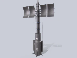 Radar fantascientifico Modello 3D