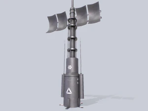 Radar fantascientifico Modello 3D