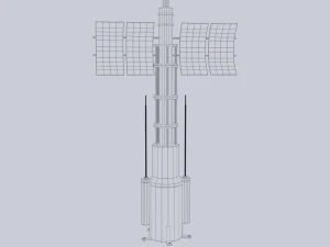 Radar fantascientifico Modello 3D