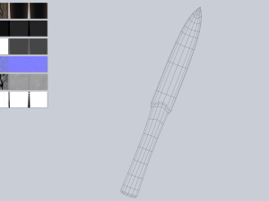 Obsidian blade Model 3D