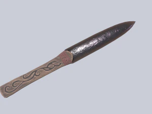 Pedang obsidian Model 3D