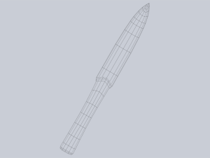 Obsidian blade Model 3D