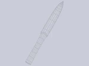 Pedang obsidian Model 3D
