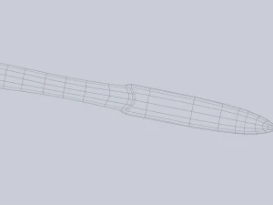 Pedang obsidian Model 3D