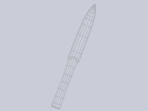 Pedang obsidian Model 3D