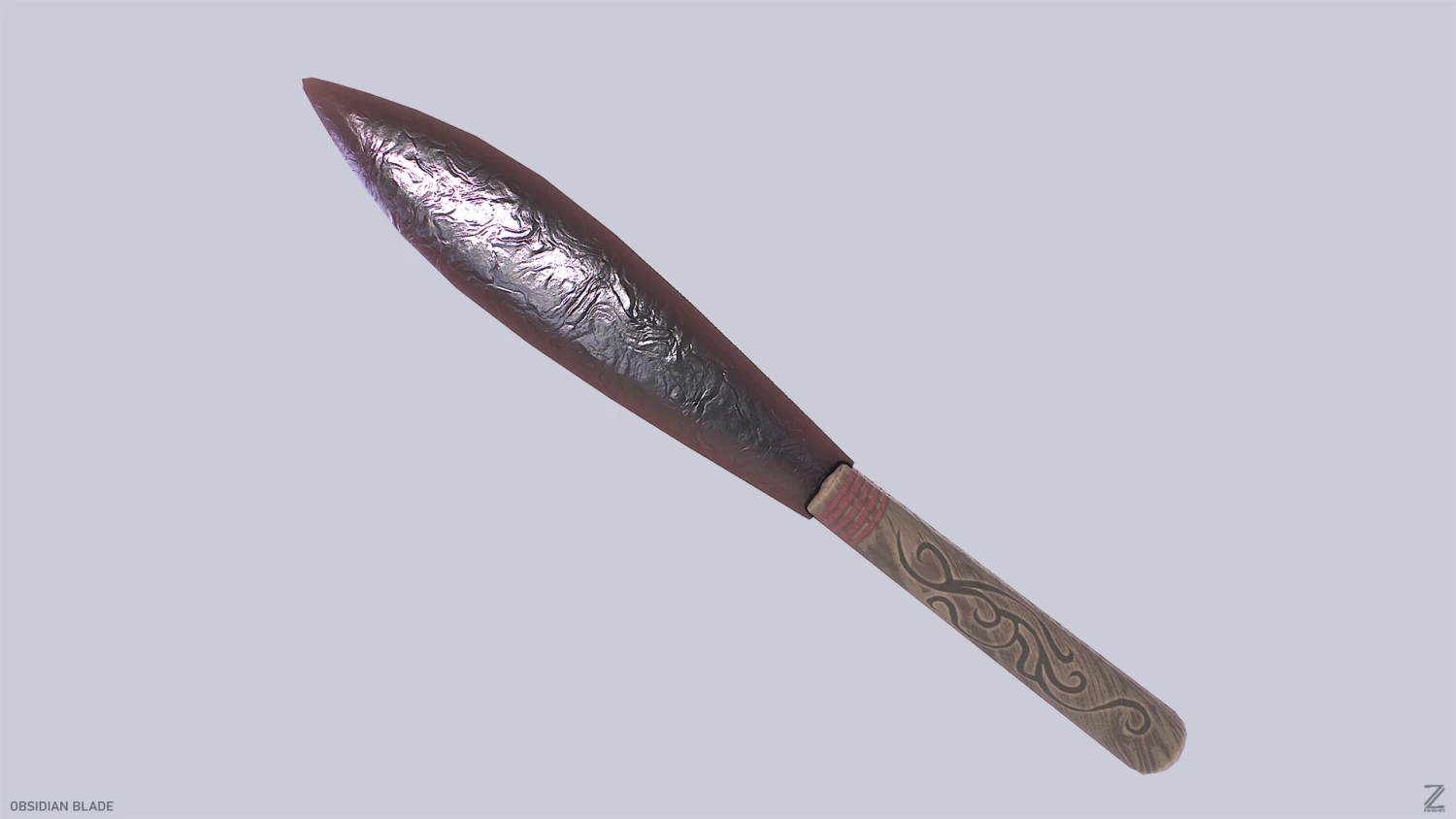Obsidian blade 3D Model .c4d .max .obj .3ds .fbx .stl .blend 