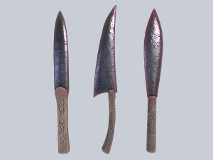 Obsidian blade collection 3D Модель