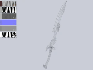 Espada de fantas&iacute;a Modelo 3D