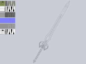Fantasy sword 3D Model