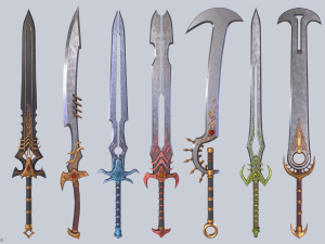 Fantasy sword collection 3Dモデル