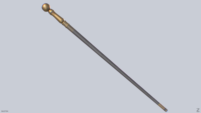 Baston Modèle 3D .c4d .max .obj .3ds .fbx .stl .blend 