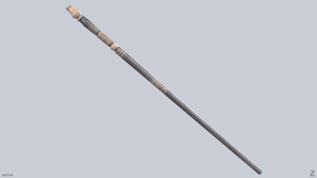 Baston Modello 3D .c4d .max .obj .3ds .fbx .stl .blend 