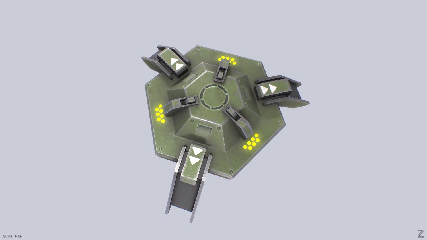 Scifi trap 3D Model .c4d .max .obj .3ds .fbx .stl .blend 