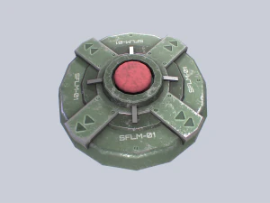 Mina terrestre di fantascienza Modello 3D