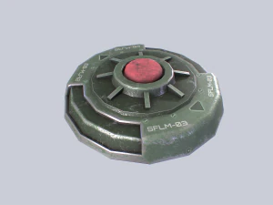 Mina terrestre de fic&ccedil;&atilde;o cient&iacute;fica Modelo 3D