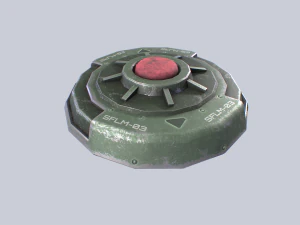 Mina terrestre de fic&ccedil;&atilde;o cient&iacute;fica Modelo 3D