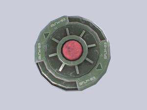 Mina terrestre de fic&ccedil;&atilde;o cient&iacute;fica Modelo 3D