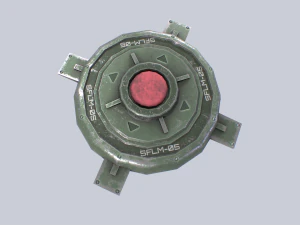 Mina terrestre di fantascienza Modello 3D