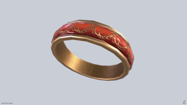 Fantasy ring Modelo 3D .c4d .max .obj .3ds .fbx .stl .blend 