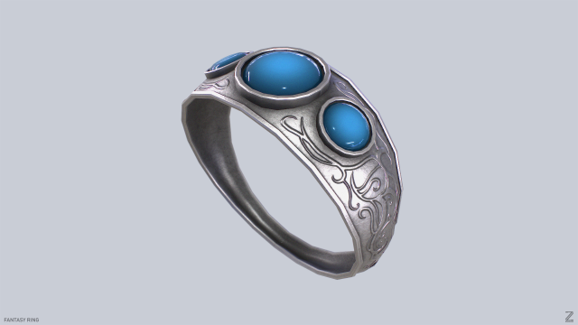 Fantasy ring Modelo 3D .c4d .max .obj .3ds .fbx .stl .blend 