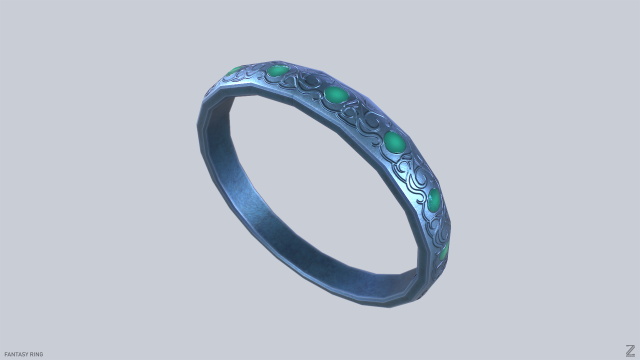 Fantasy ring Modèle 3D .c4d .max .obj .3ds .fbx .stl .blend 