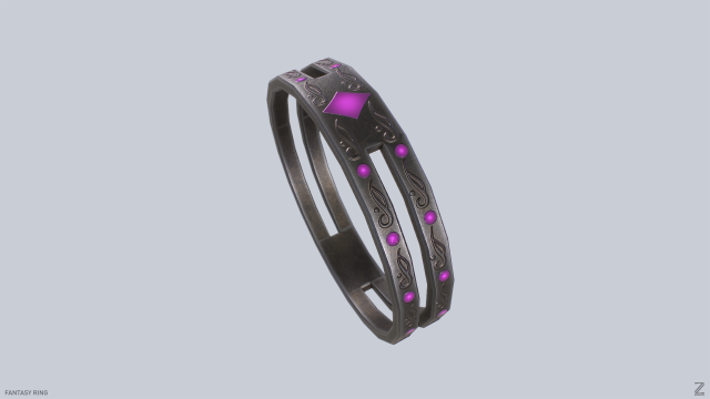 Fantasy ring 3D-Modell .c4d .max .obj .3ds .fbx .stl .blend 