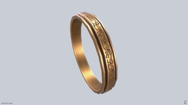 Fantasy ring 3Dモデル .c4d .max .obj .3ds .fbx .stl .blend 