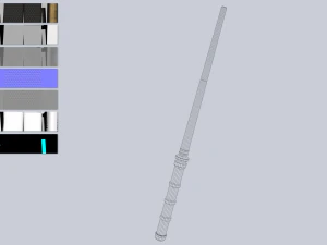 Bast&oacute;n de ciencia ficci&oacute;n Modelo 3D