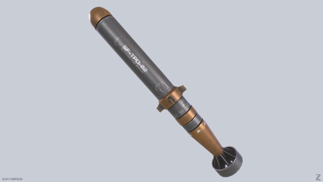 Scifi torpedo 3D 模型 .c4d .max .obj .3ds .fbx .stl .blend 