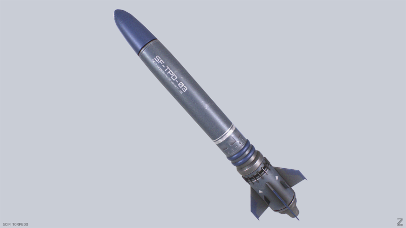 Scifi torpedo Modèle 3D .c4d .max .obj .3ds .fbx .stl .blend 