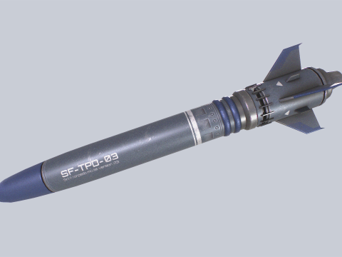 Scifi torpedo Modèle 3D